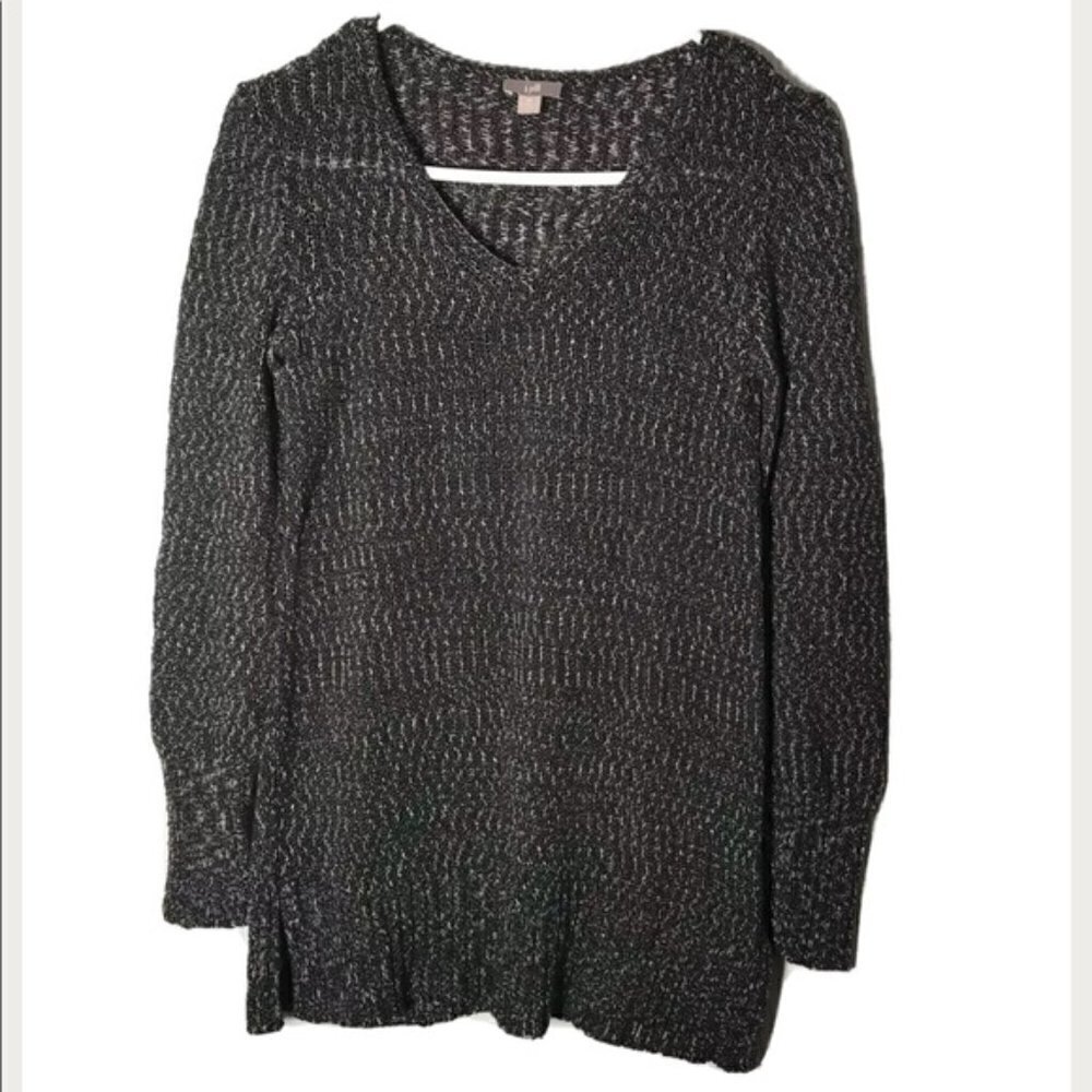 J. JILL knit Sweater Black White Pull over size XS #62